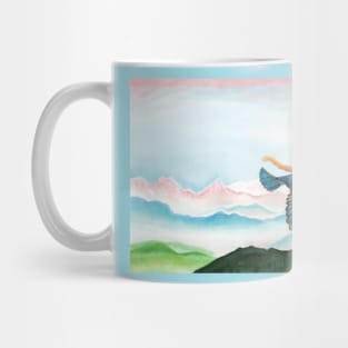 Starling & Hazel Dormouse Flying Illustration Mug